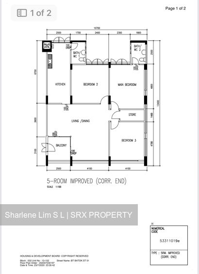 Blk 532 Bukit Batok Street 51 (Bukit Batok), HDB 5 Rooms #527587501
